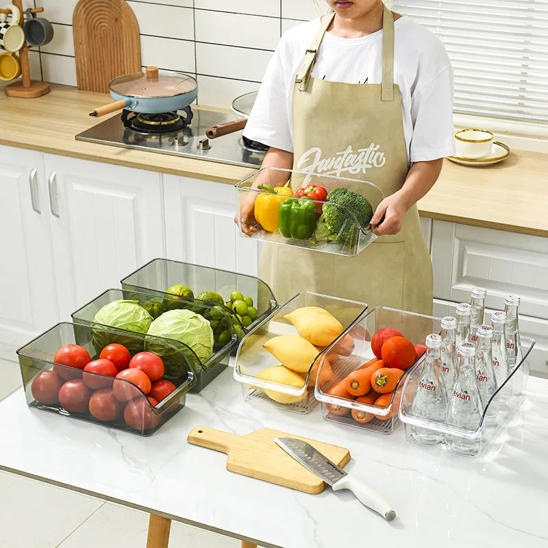 Clear Refrigerator Storage Bin
